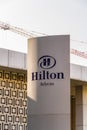 Editorial, Sign or logo for Hilton Athens Hotel Royalty Free Stock Photo